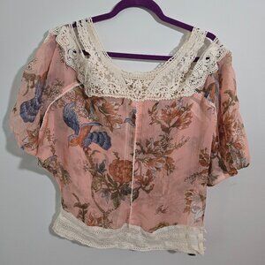 Guess short sleeve blouse size L